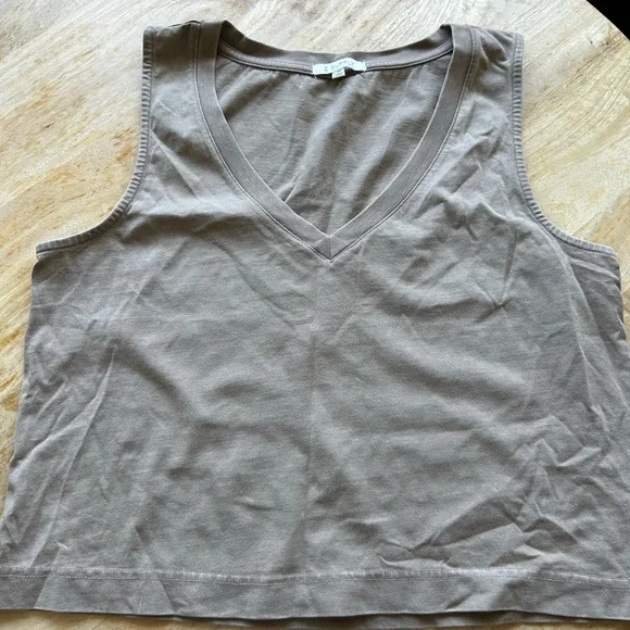 Z Supply Sleeveless V-Neck Tank Top in Taupe - Picture 2 of 3